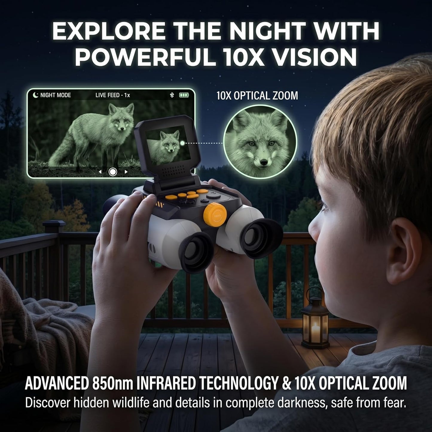 Divinex™ NightScope 10X Kids Digital Binoculars