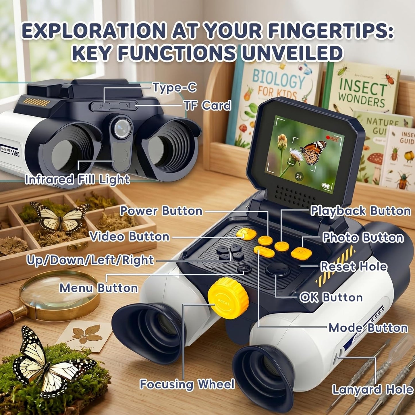 Divinex™ NightScope 10X Kids Digital Binoculars